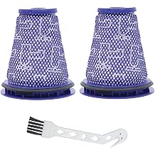 2pcs Replacement Pre Motor Filter Compatible with Big Ball Cylinder Vacuum Cleaner CY18 CY22 CY23 CY24 CY25 DY75 DY77 DY78 with 1pc Brush, Replace Part 967371-01
