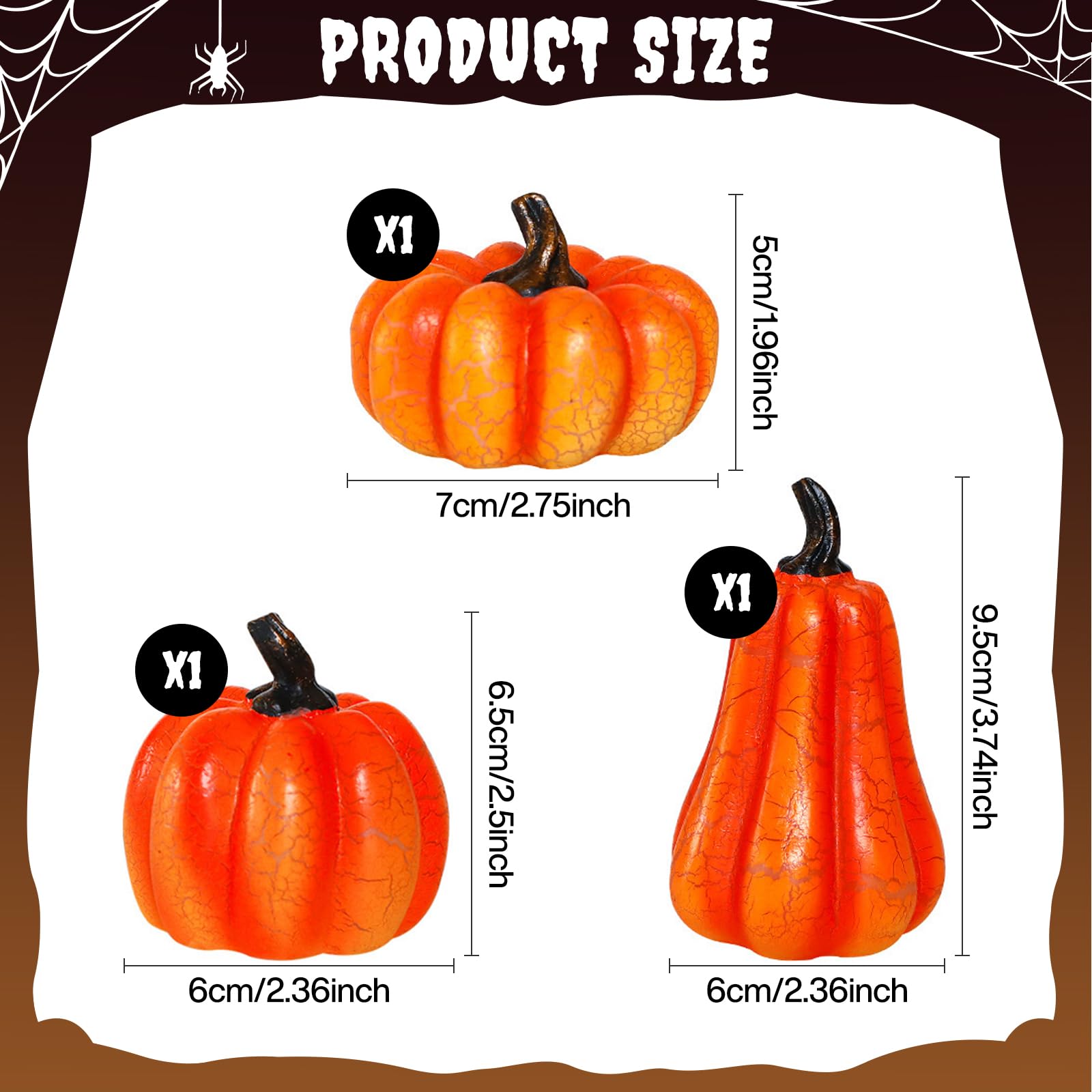 ZZXLOPEZ LED Kürbis Lichter 3er Set - Herbstdeko Mit Beleuchtung