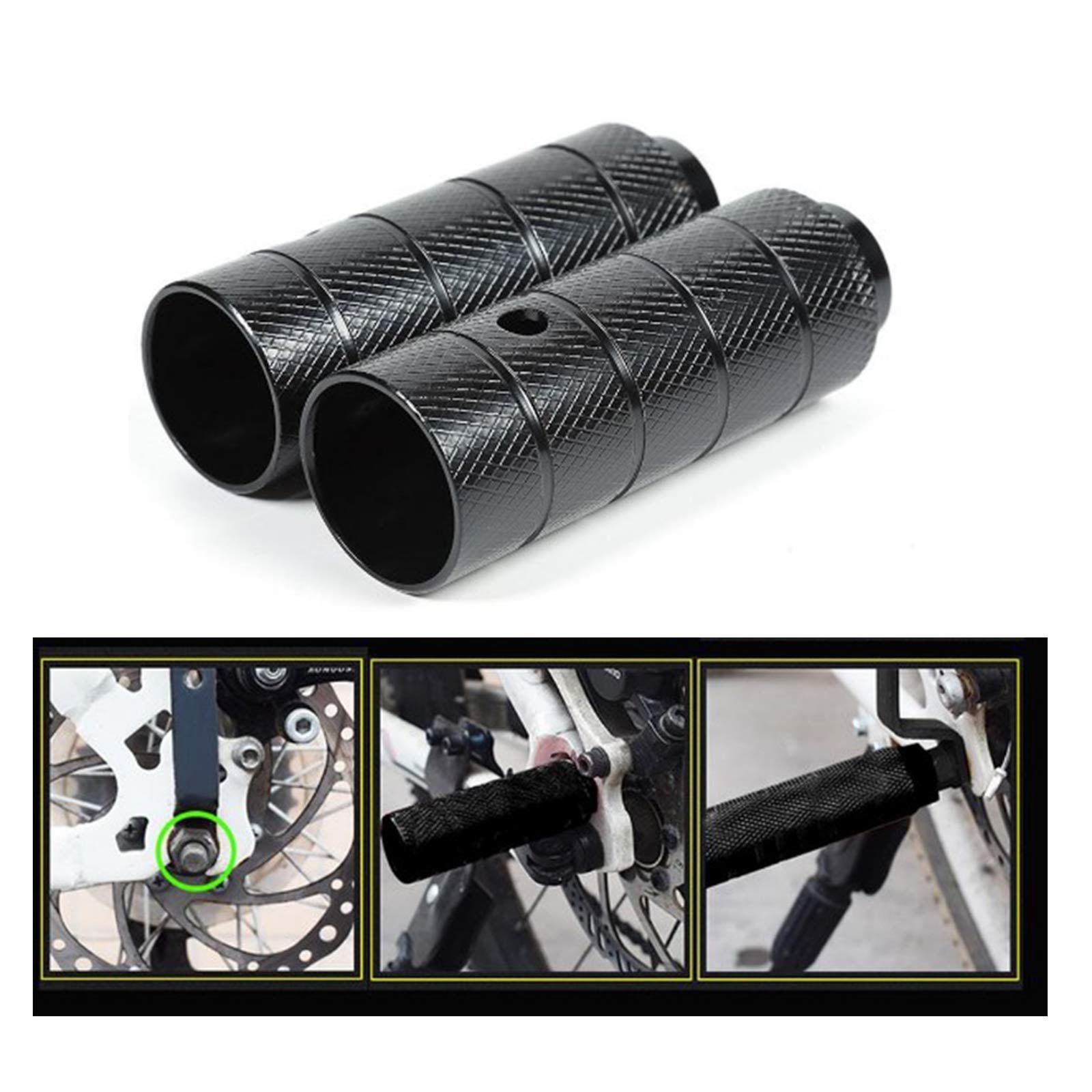4X BMX Fahrrad Pegs 38x110 mm Fussraster 10mm Achsverlängerung