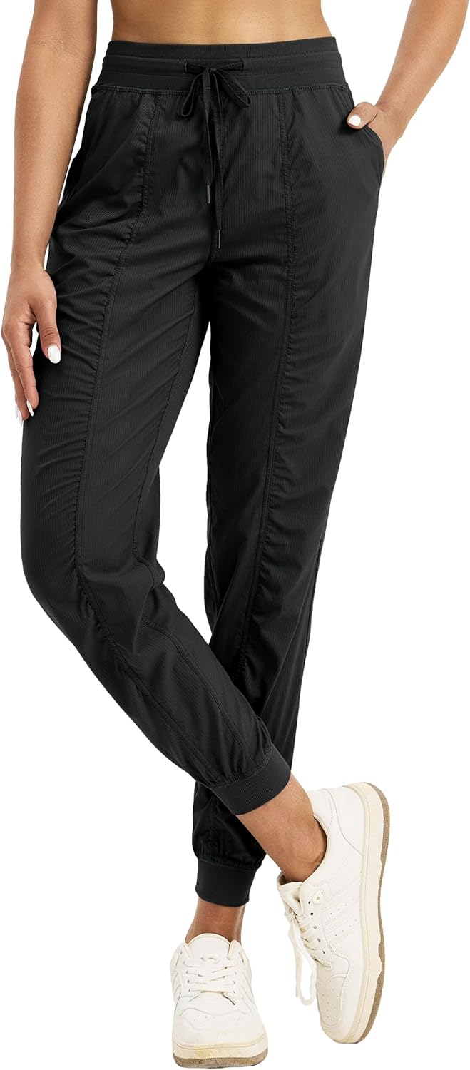 Willit Women's Workout Jogger Studio Track Athletic Pants Hiking Casual Pants with Pockets Lightweight