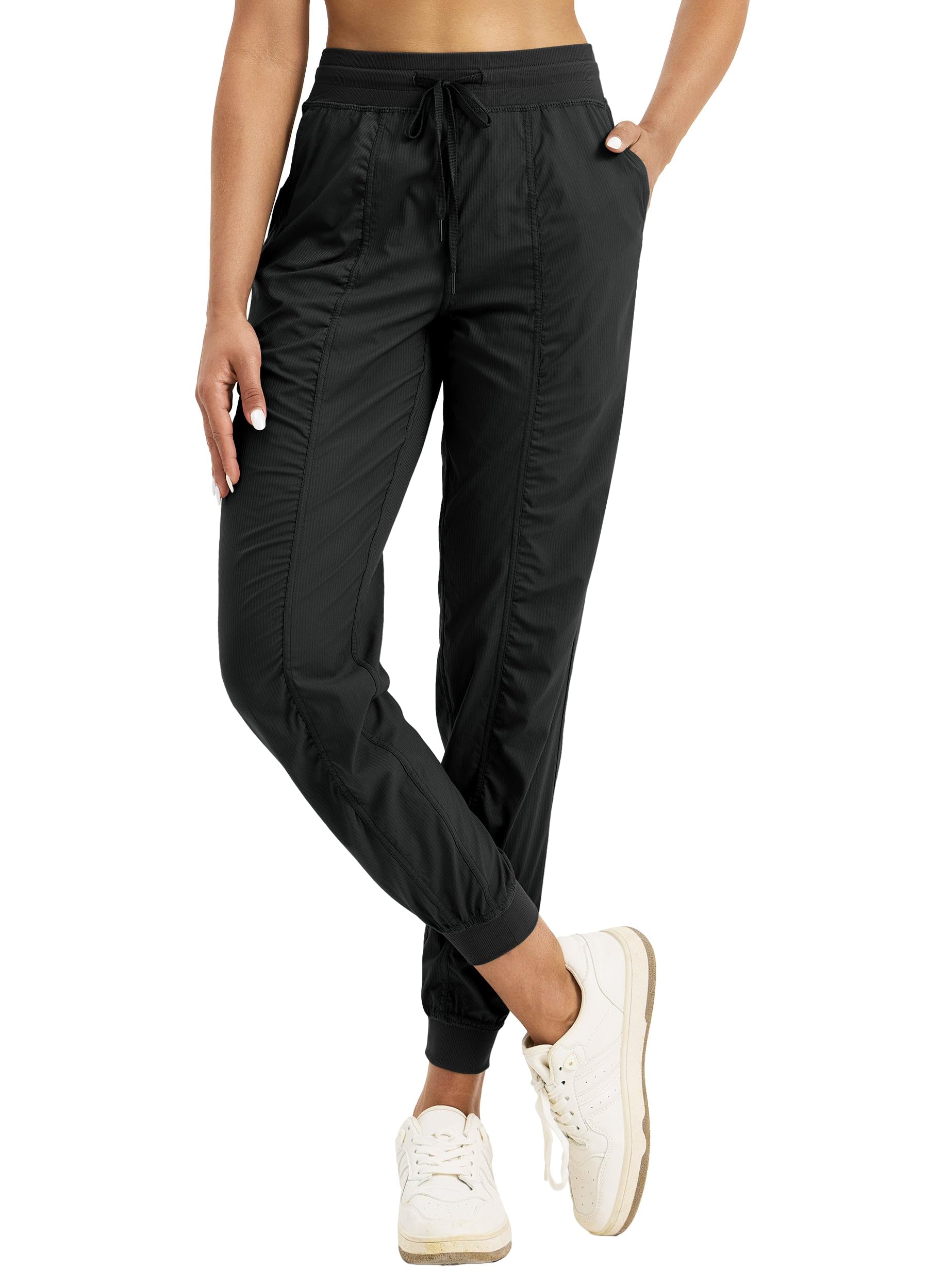 Willit Womens Workout Jogger Studio Track Athletic Pants Hiking Casual Pants with Pockets Lightweight