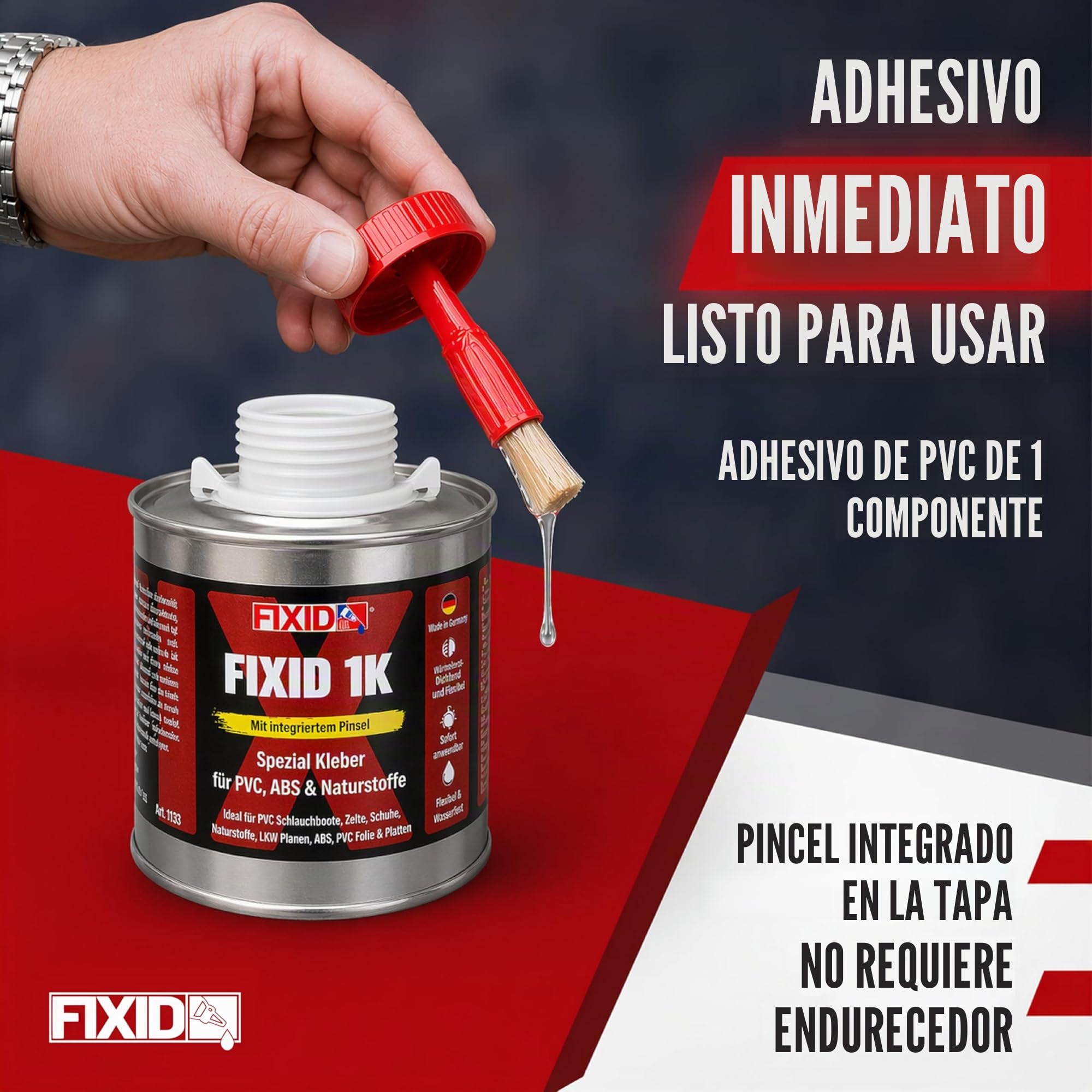 Parche adhesivo de PVC líquido para reparación de botes neumáticos, 250 ml, lona, ABS, metal y piel