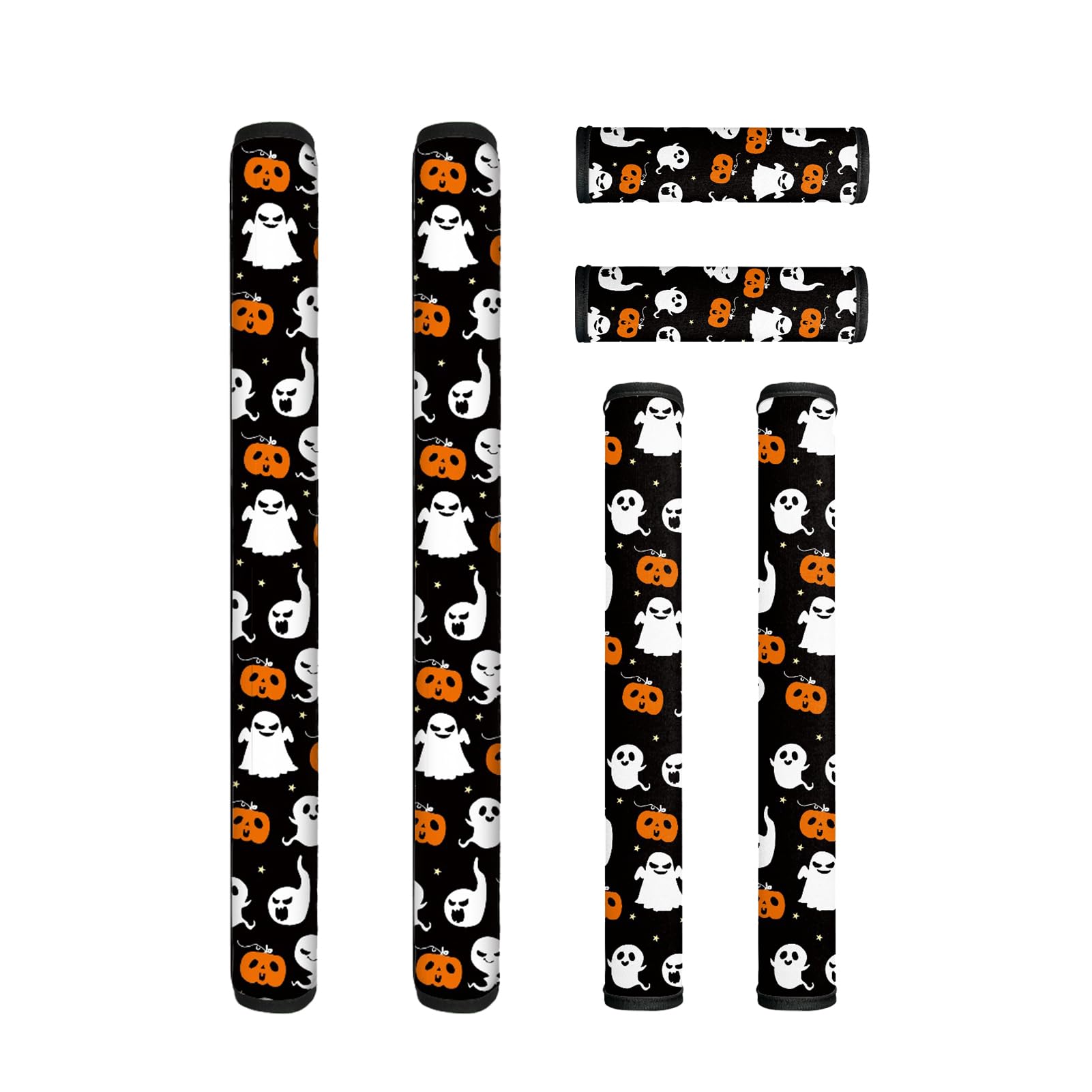 6 Pieces Halloween Refrigerator Door Handle Covers, Kitchen Appliance Protective Gloves Anti-Slip Decor for Ovens Dishwashers Keep Kitchen Appliance Clean, Ghost Pumpkin
