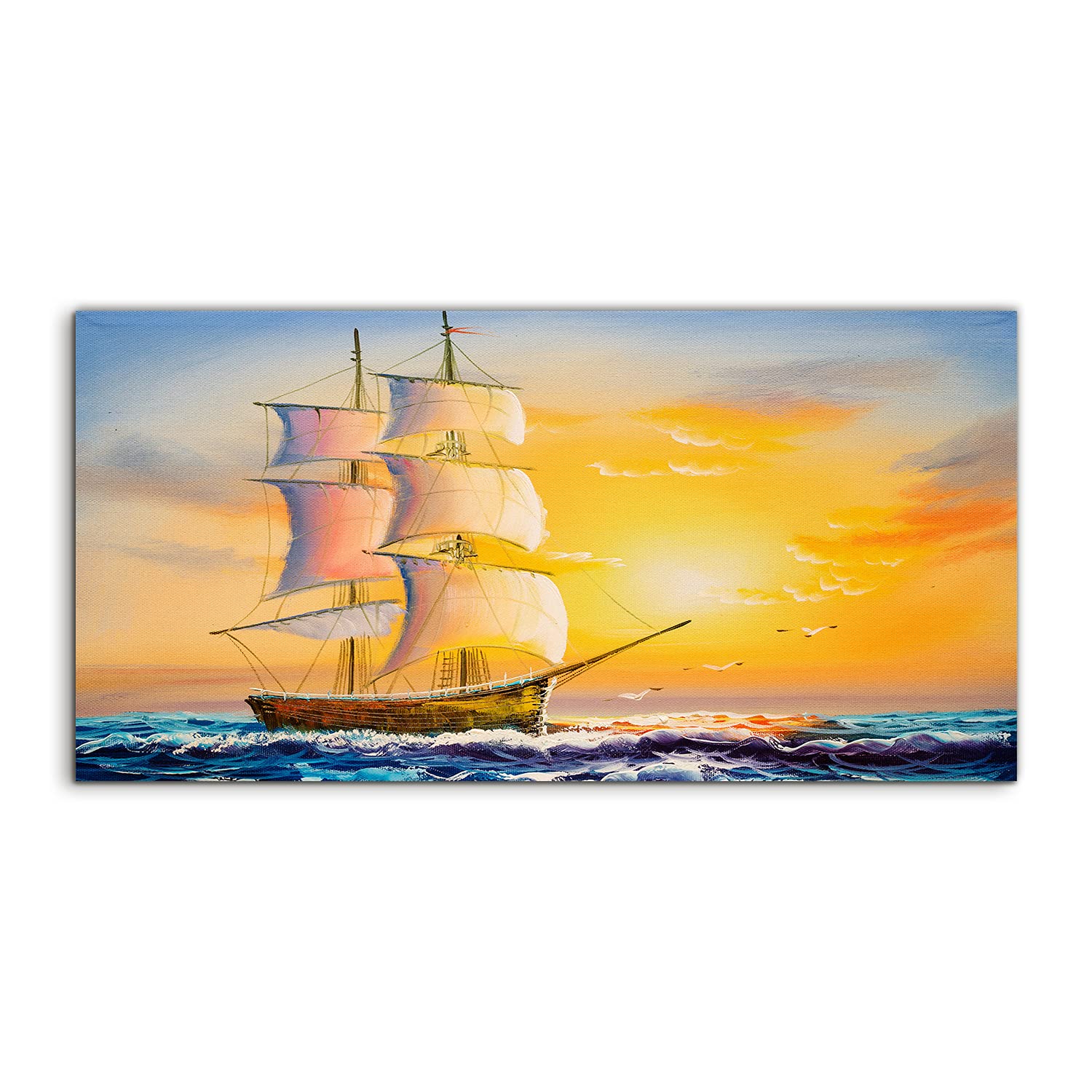 Impression sur acrylique 120x60 Sunset Boat design premium - 8