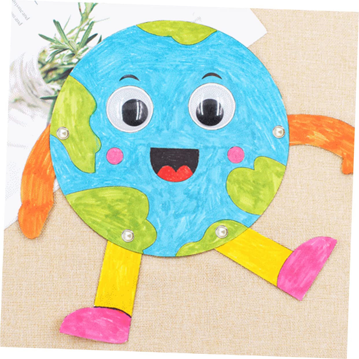 Housoutil 100pcs Round Head Fasteners Decorative Paper Brads Alloy Mini Brads Paper Craft Scrapbooking Random Color