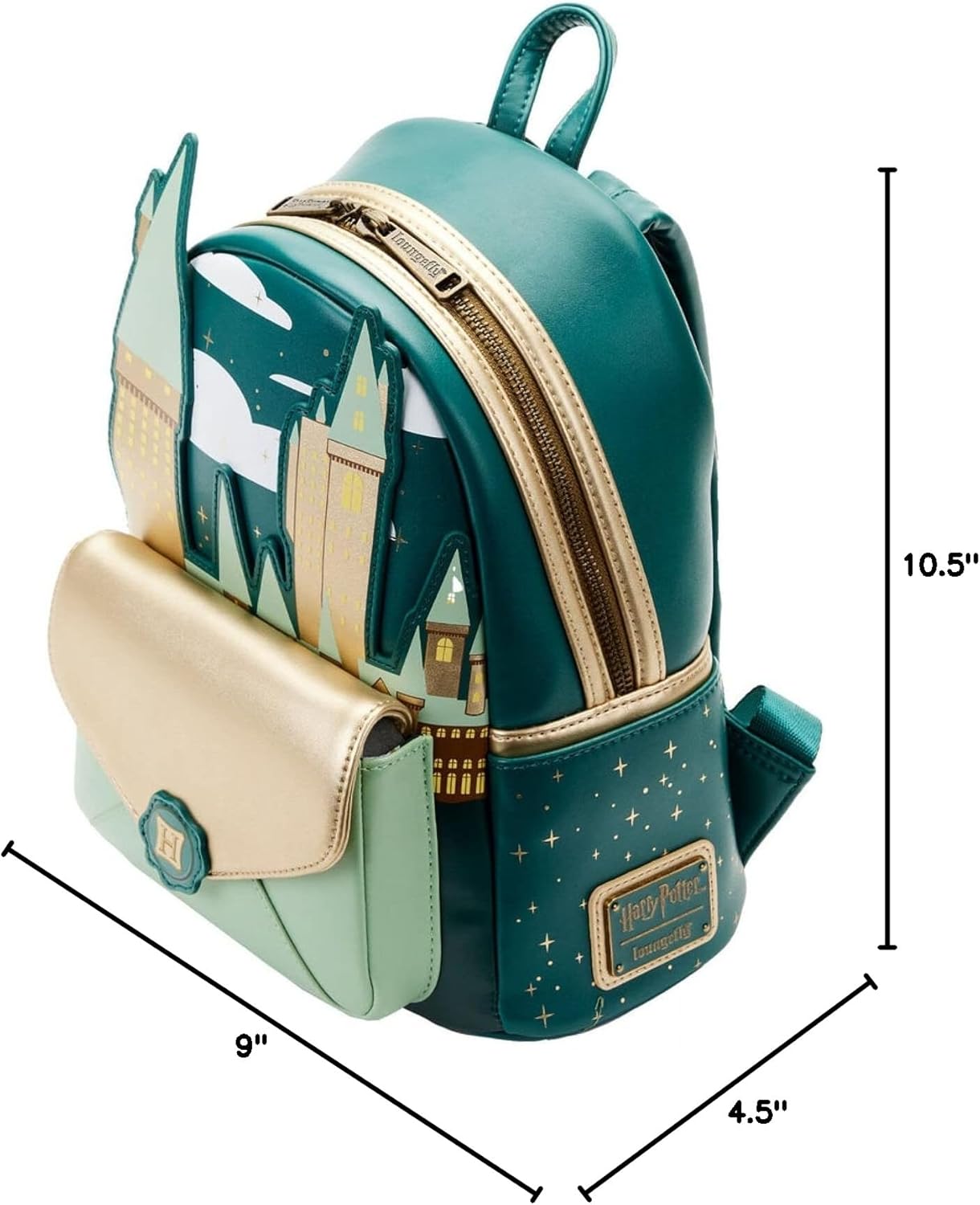 Loungefly Harry Potter Golden Hogwarts Mini Backpack Standard