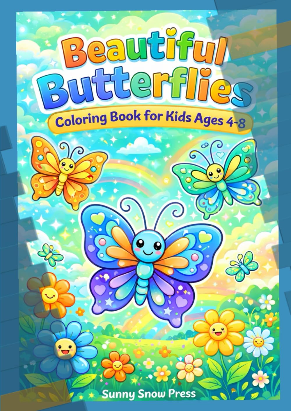 Beautiful Butterflies Coloring Book for Kids Ages 4–8: Fun and Easy Butterfly Designs for Girls and Boys | Cute Spring Insects, Nature Scenes, and Relaxing Coloring Pages