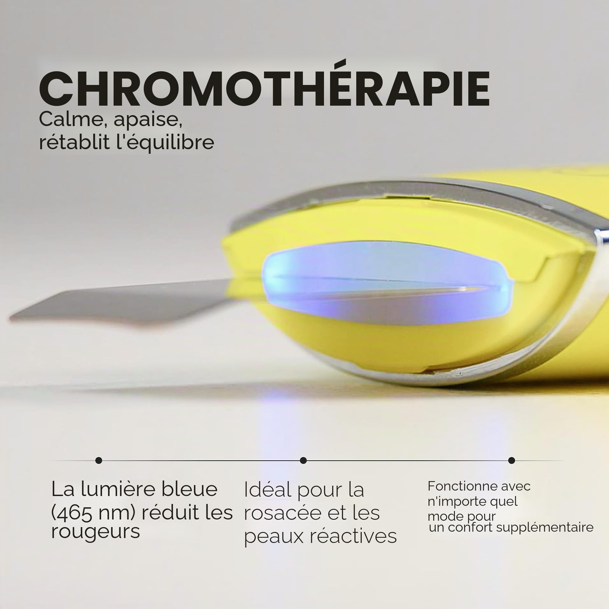 GESS Appareil de lifting facial par ultrasons exotique - peeling doux, raffermissement de la peau, soin anti-âge avec chromothérapie