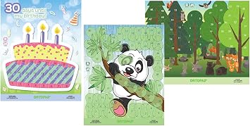 Ortopad Kids Reward Poster Pack, Includes 3 Posters, Forest, Panda and Birthday