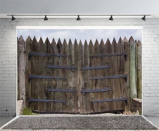 Leyiyi 8x6ft Photography Background Military Strengthen Backdrop Wild Field Wooden Fence Abandoned Barrack Horse Shoes Camping Ground Grunge Old Door Boy Scout Photo Portrait Vinyl Studio Video Prop