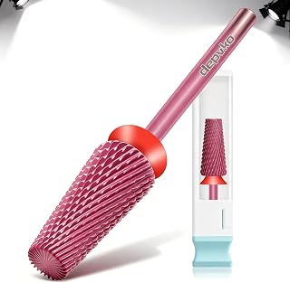 5-in-1 Nail Drill Bit Carbide: 3/32" Shank Nail Bits Quickly Remove Gel, Acrylic, Hard Gel Perfect for Debulking, Shaping Nails, Sealing Cuticles & Removing Rhinestones Left and Right Handed