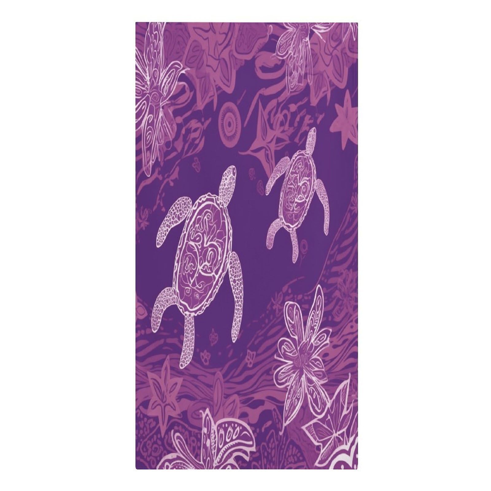 VstaDank Hawaii with Purple Sea Turtle Beach Towel Vacation Essentials Sand Free Soft Quick Dry Swim Towels 61"x30" Modern Extra Large Towels Lightweight Microfiber Beach Towel for Swimming Pool