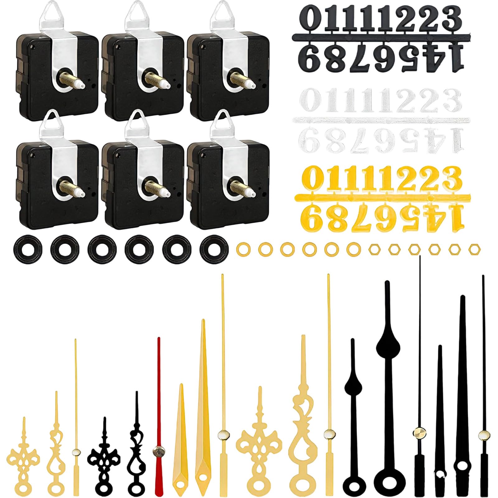 HDOYTXXM Quartzs Diys Wall Clock Movement Mechanism Battery Operated Silents Clocks Set Repair Parts Replacement Wall Clock Movement Mechanism Battery Operated Repair Parts