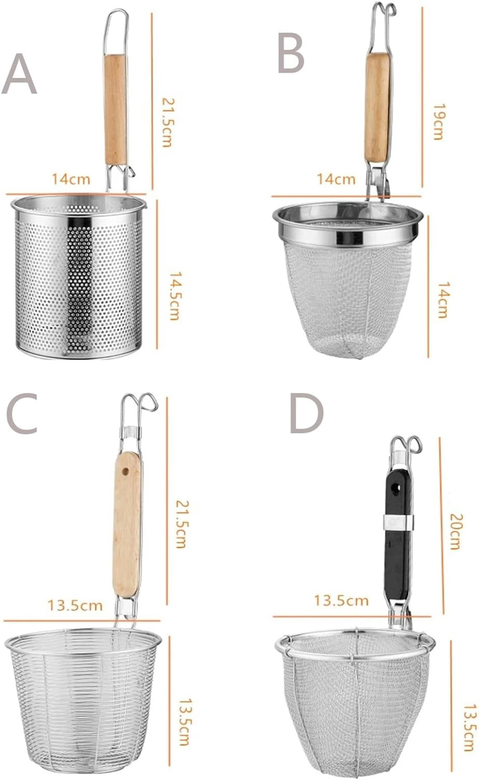 Set per cuocipasta Professionale, pentola per cuocere la Pasta (3/4/5 Fori) con divisore e colino, pentola in Acciaio Inossidabile, 5 Fori