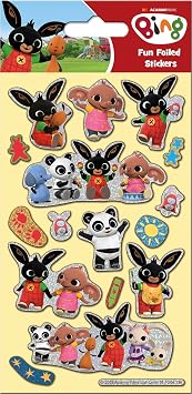 Paper Projects 01.70.06.136 Bing Bunny Sparkly Reusable Stickers, 19.5cm x 9.5cm