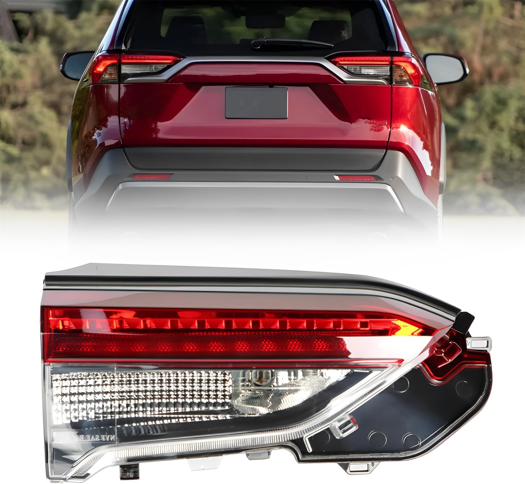 labwork Driver Side Inner LED Tail Light Replacement for 2019 2020 2021 Toyota RAV4 Rear Tail Light Brake Lamp Assembly LH Left Side 815900R060 TO2802148