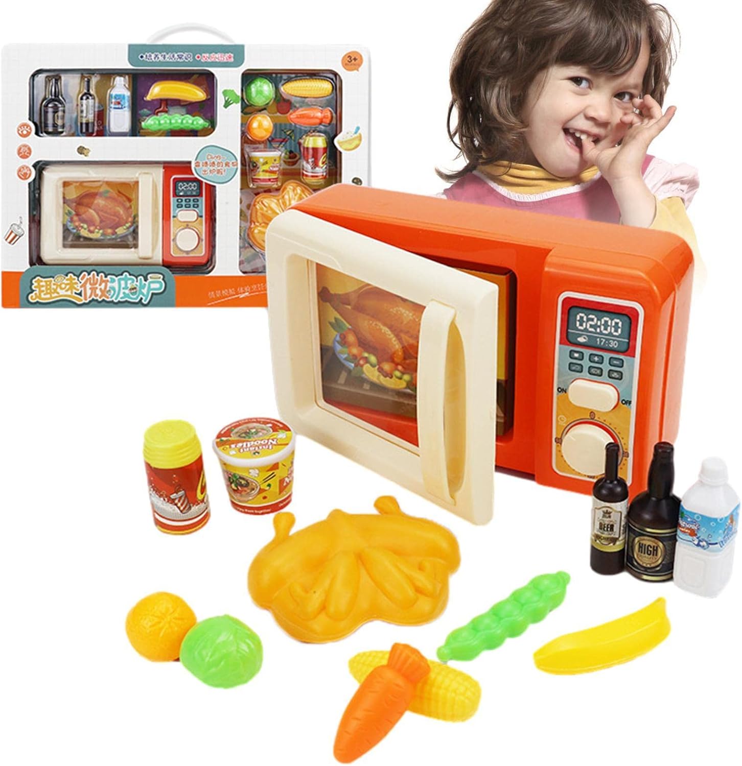 Microwave Toys Kitchen Play Set Kids Pretend Play Kitchen Toy,Kids