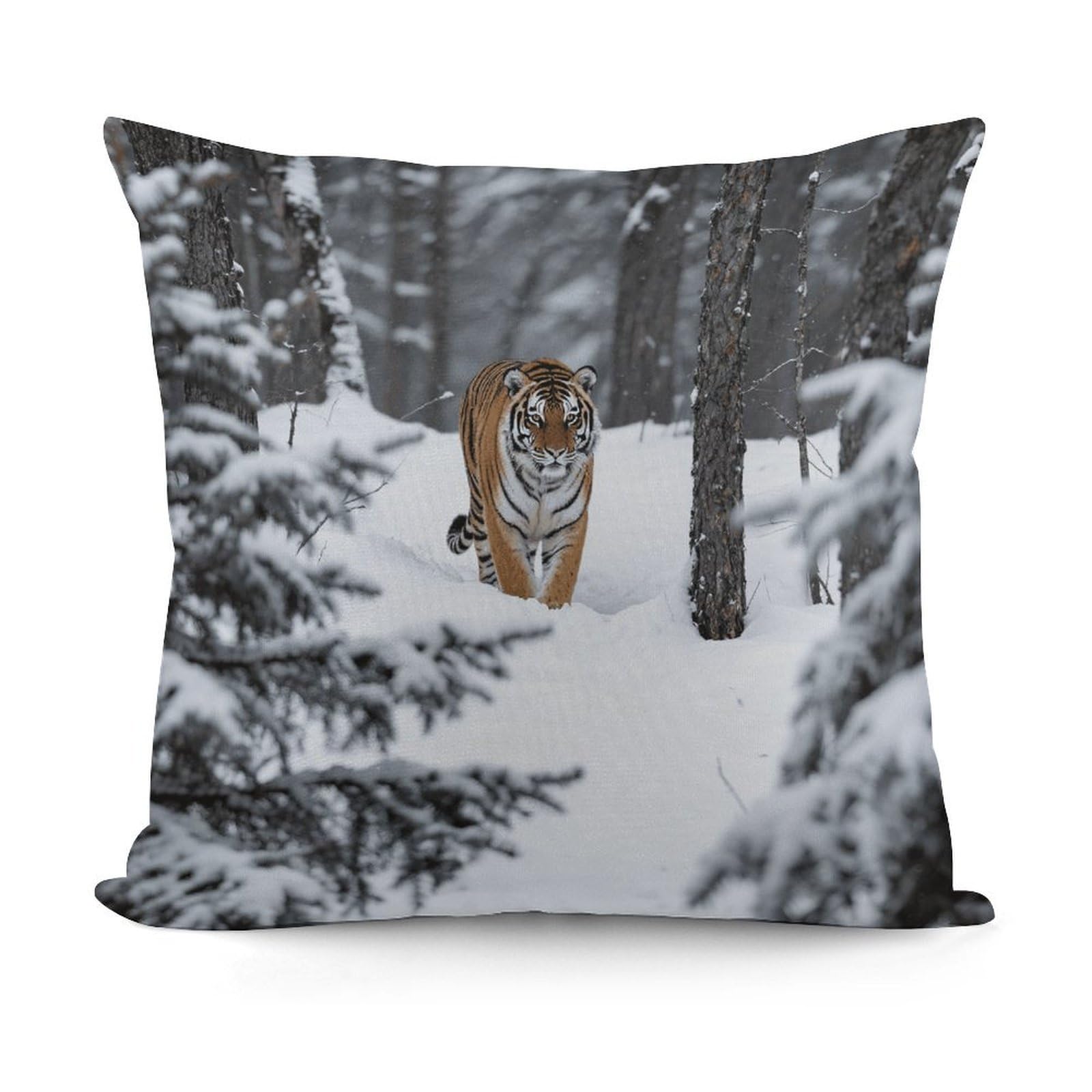 LZQPOEAS Tiger Throw Pillow Cover 18x18 in Breathable Square Pillow Case Cozy Soft Pillowcase Protector Fashion Modern Couch Cushion Case for Living Room Bed Sofa Decor
