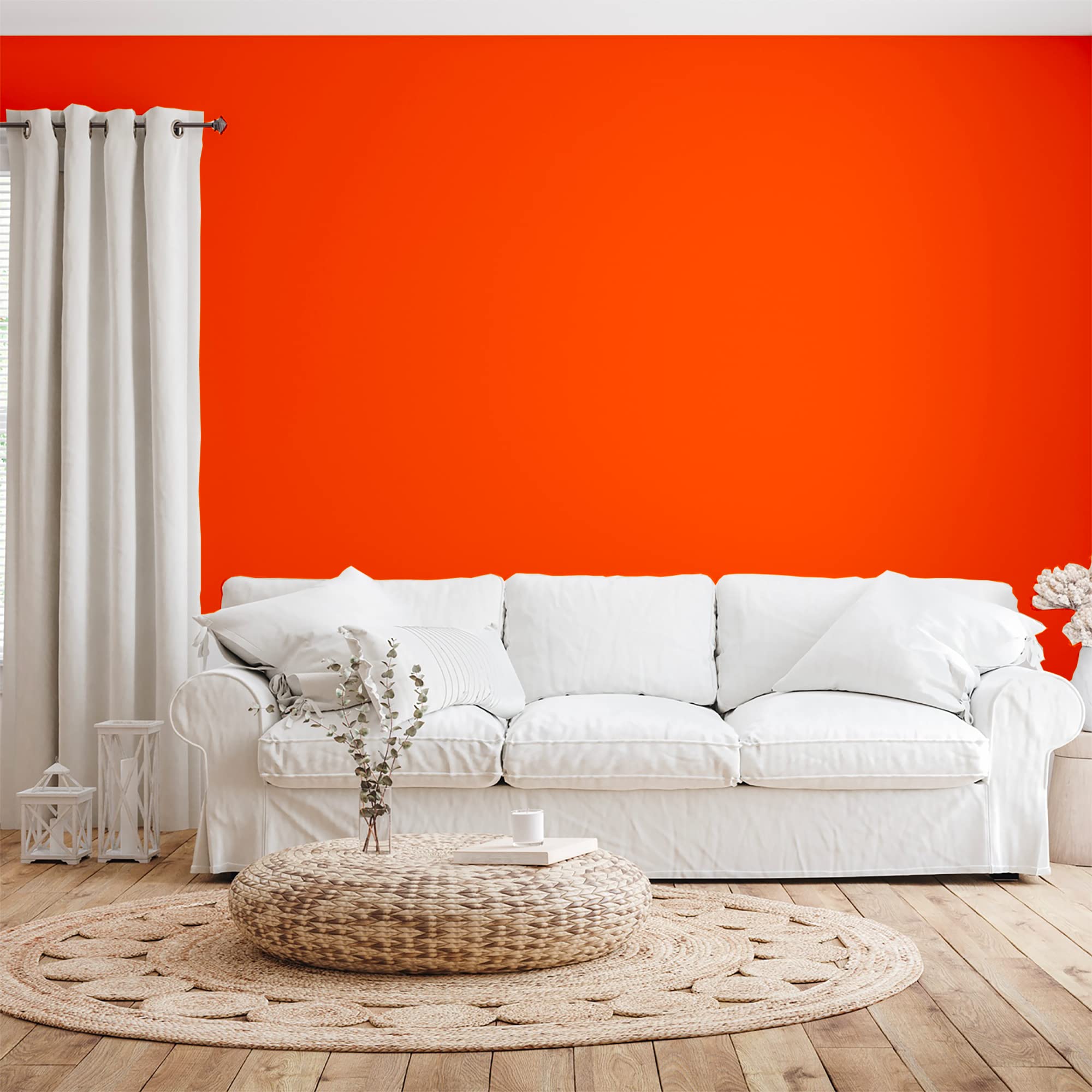 Pintura natural ecológica interior exterior de aspecto mate Natura – 10 l/130 m² [Clase energética A+], Naranja