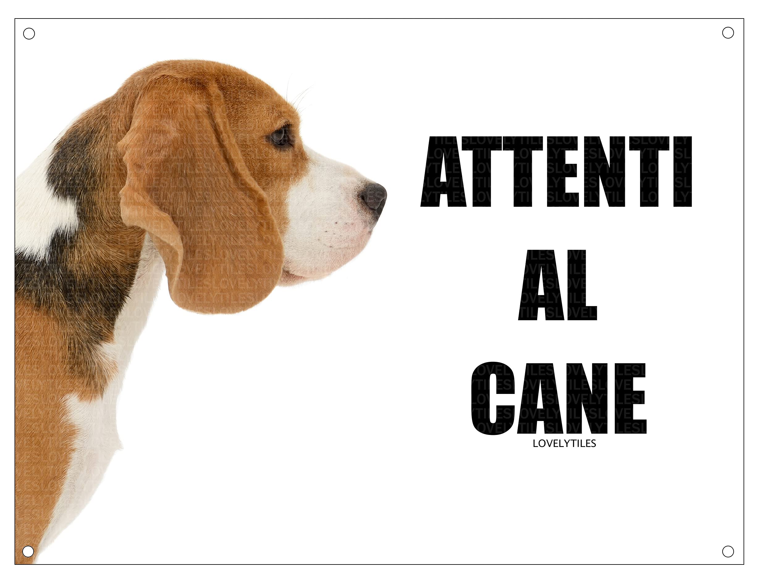 Cartello Attenti Al Cane In Metallo - Dimensioni 20x30 Cm | Segnale Di Sicurezza Per Giardino E Cancelli - Foto 8