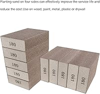 Vista 5 de Paquete de 10 esponjas de lijado de grano 180, bloques de lijado lavables y reutilizables, ideales para ollas, sartén, cepillo de esponja, vasos