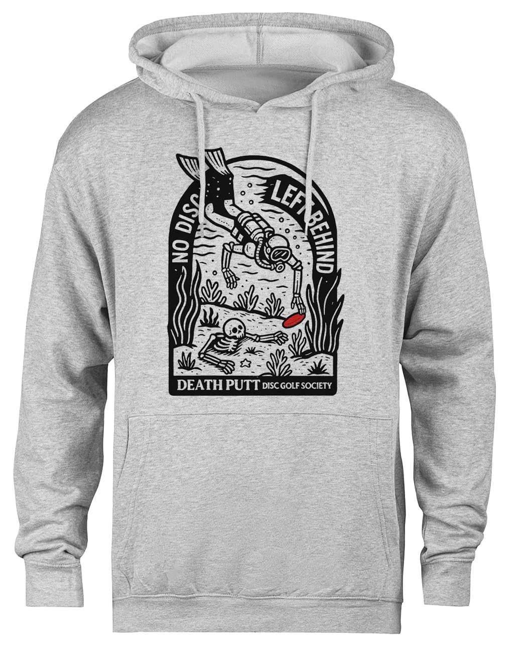 Vintage Disc Golf Szara Bluza Z Kapturem Unisex Bez Płci Unisex Grey Hoodie Genderless Pullover