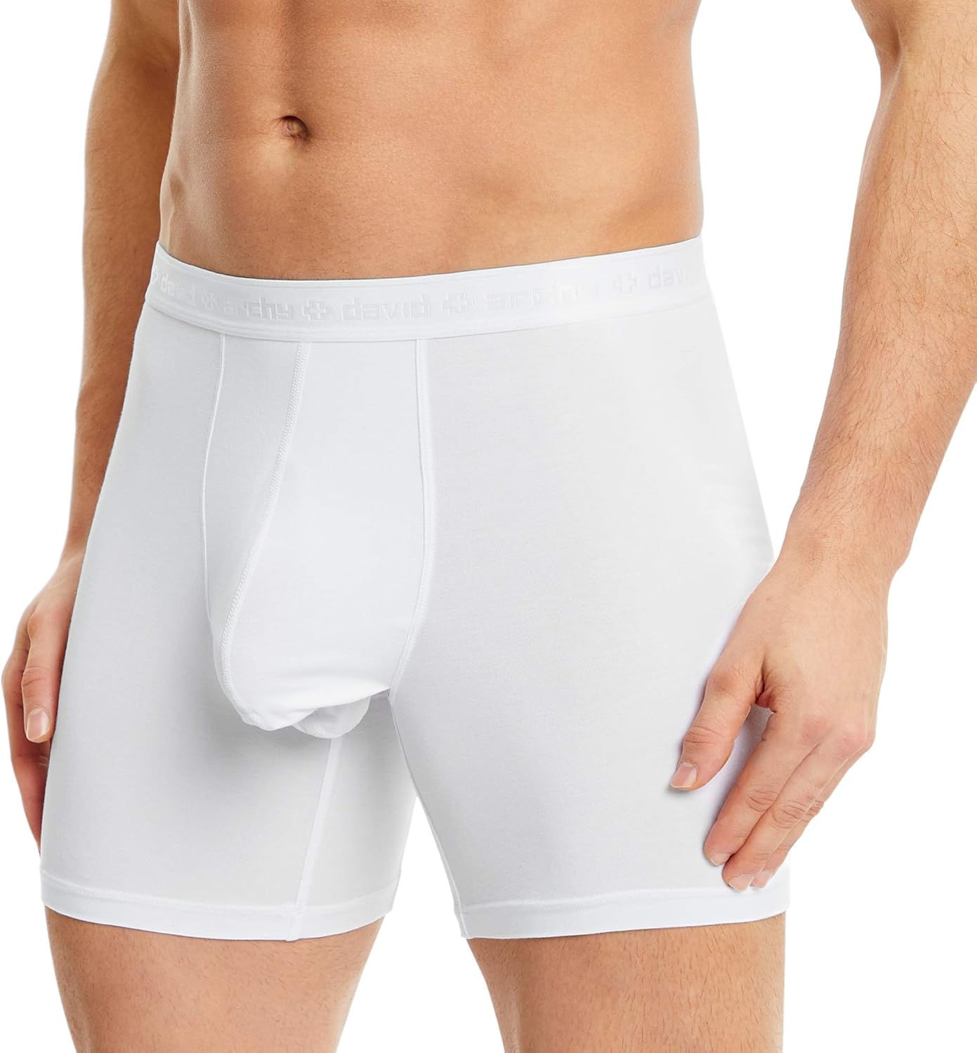 DAVID ARCHY Men's Underwear Boxer Briefs with Fly, Dual Pouch Modal Design, Support Fit, Multipack - Image 2