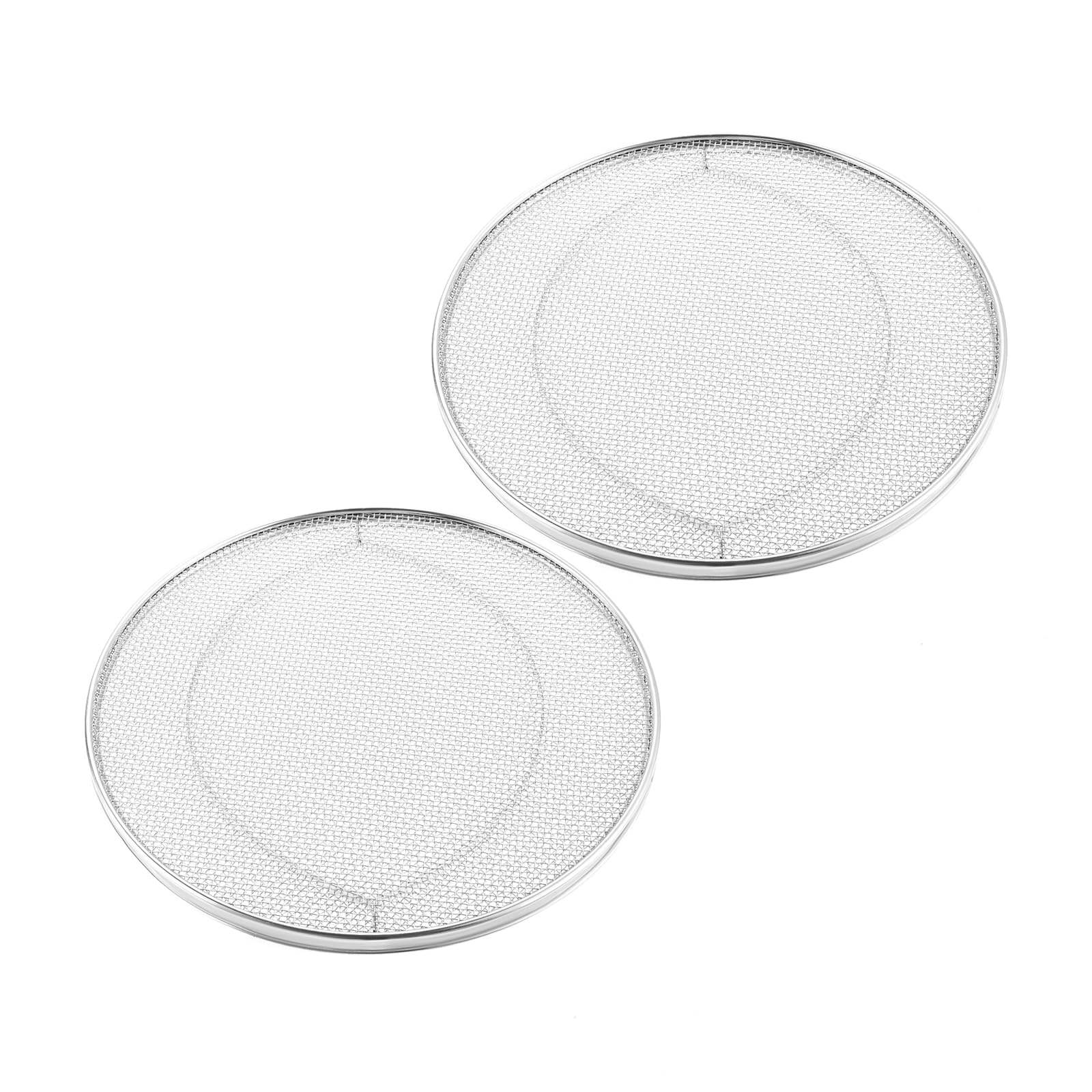 DRELD 2Pcs Splatter Shield & Screen Stainless Steel, Replacement for Ninja FG551 Foodi FG550/BG500A/DG551 Splash Guard Reusable, Dishwasher Safe, Air Fryer Grill Accessories