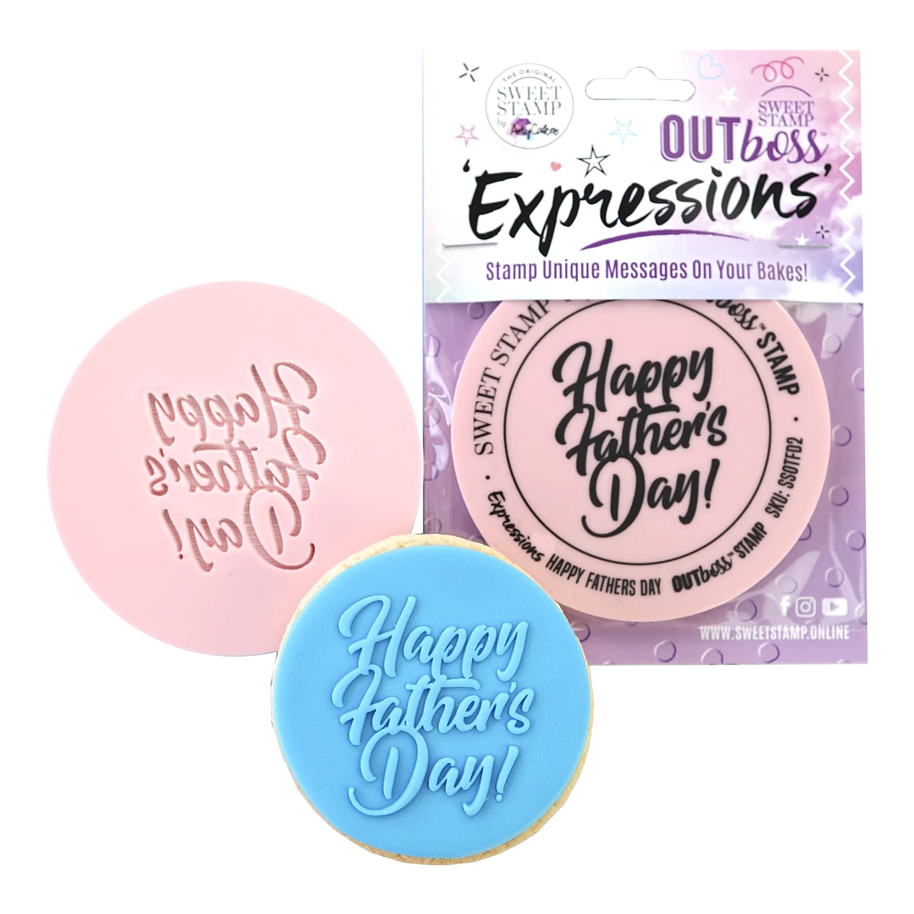 Sweet Stamp by AmyCakes Outboss Plastic Expression Stamp, Happy Father's Day