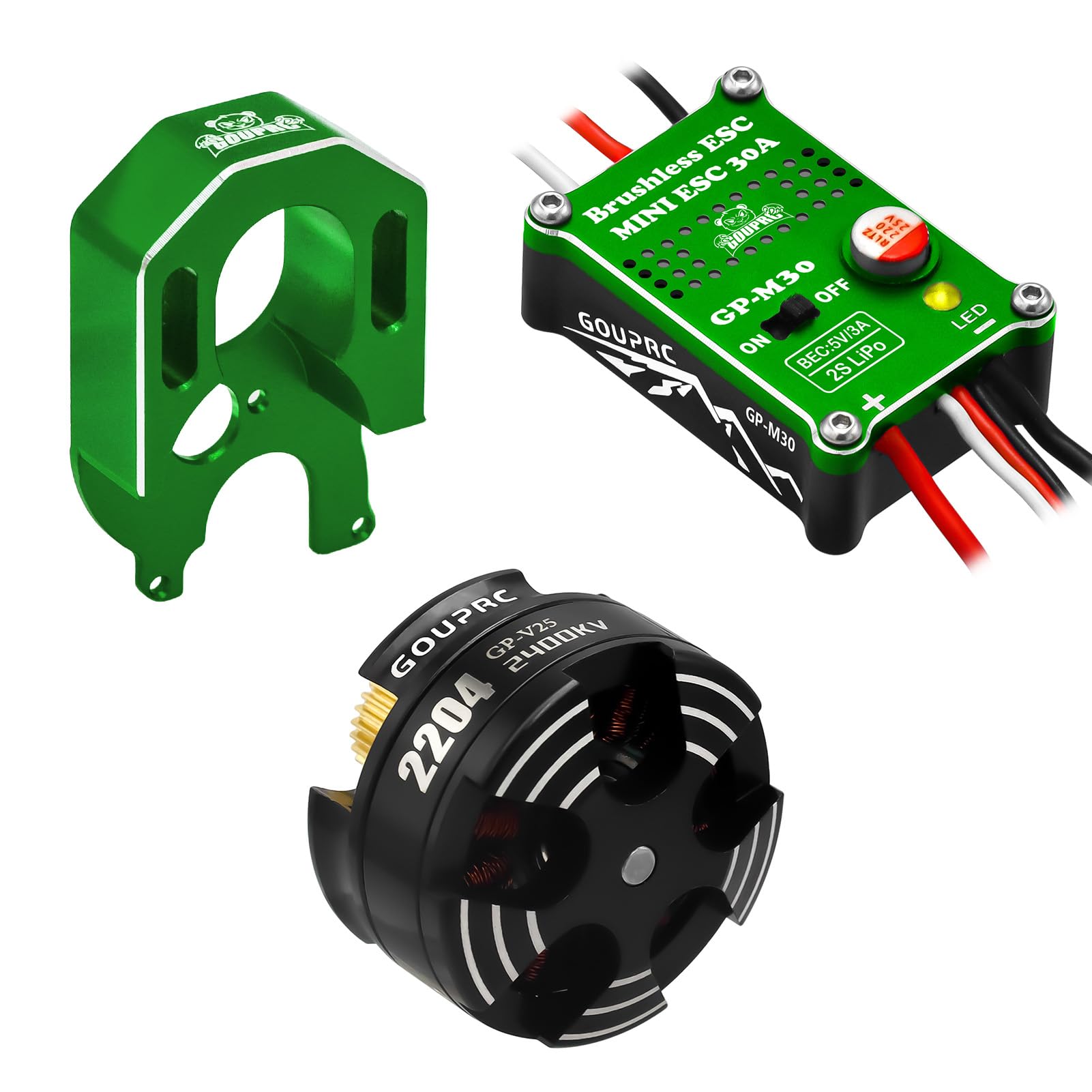 GOUPRC 30A Brushless ESC & 2204 2400KV Brushless Outrunner Motor Combo