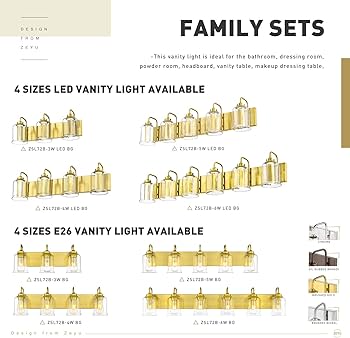 zeyu 6-Light Bathroom Wall Mounted Light, 40W Gold Bathroom Light