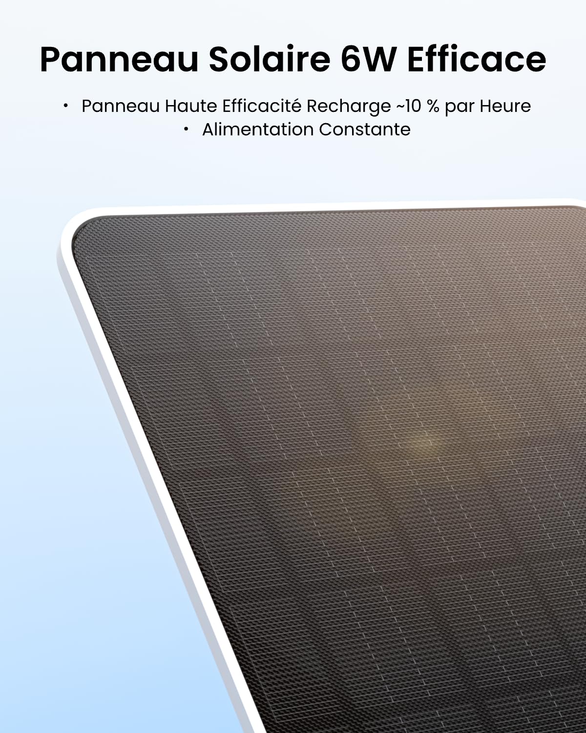 Reolink Panneau Solaire 2S avec Batterie 5900mAh, Chargeur Solaire 6W pour Caméras à Batterie, Double Alimentation, Charge par Temps Froid, Solution d'alimentation Extérieure Étanche IP67