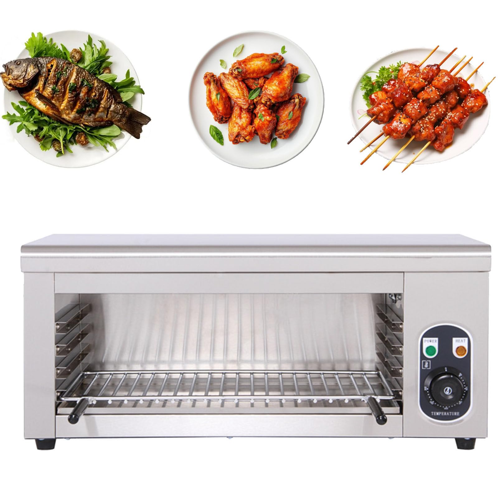 PtaTritious 2000W Commercial Electric Cheese Melter Salamander Broiler