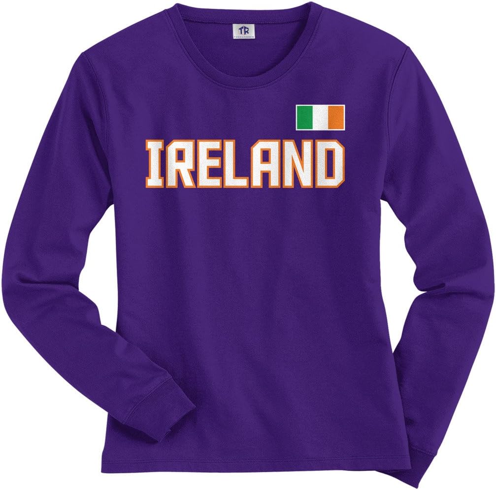 Threadrock Women's Ireland National Pride Long Sleeve T-Shirt