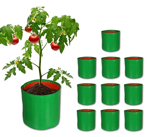 Nabaat Terrace Gardening Grow Bag for Vegetable Fruits Plants (12 x12 )  Pack of 10