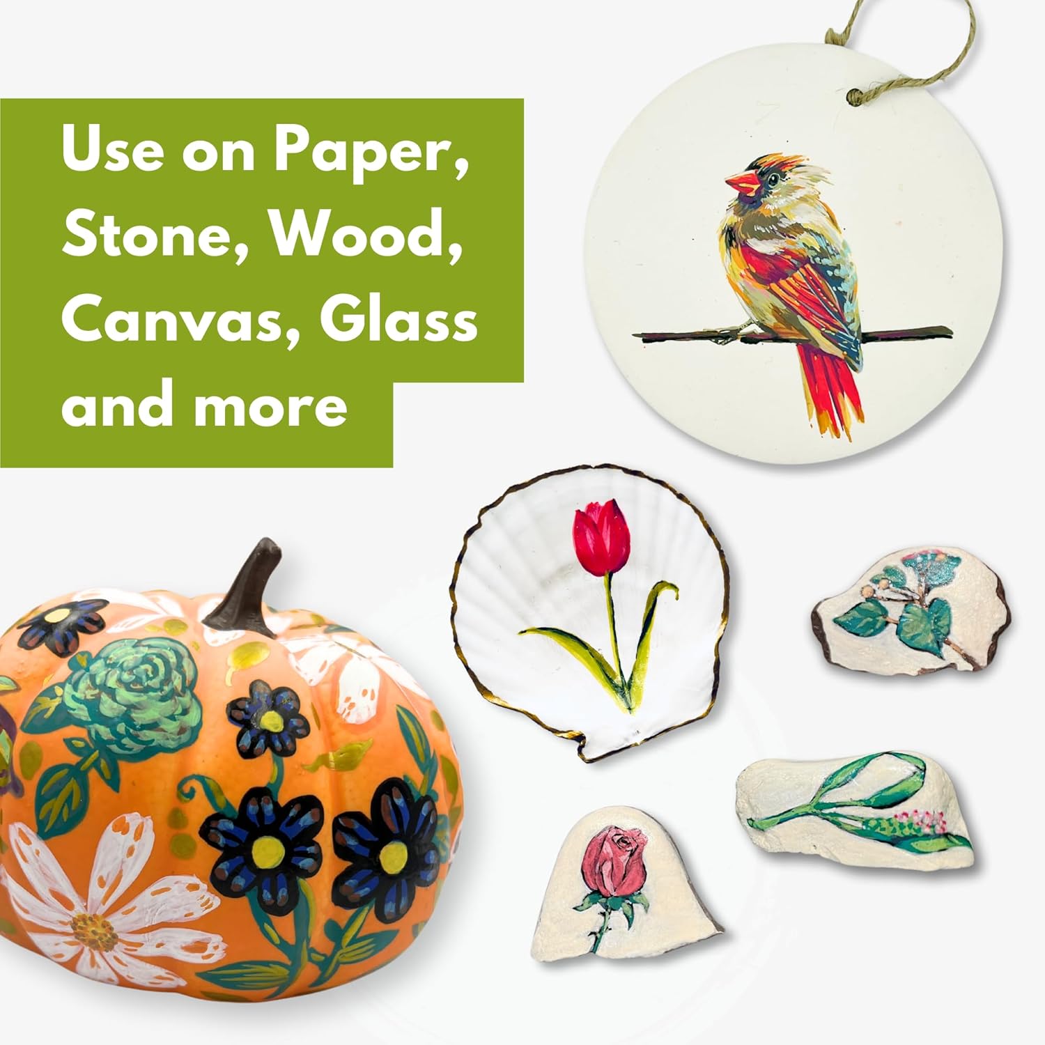 Acrylic Paint Markers - 36 Colors, Precision Brush Tip, Multi Surface Use