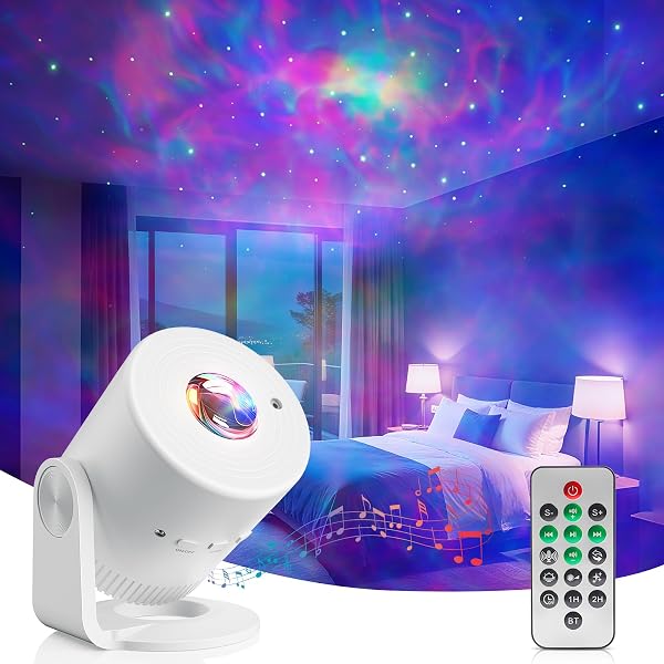 Swoieltr Proiettore Stelle Soffitto Silenzioso con Telecomando, 33 Modalità, Timer e Angolo Regolabile – Lampada Proiettore per Bambini e Adulti, Idee Regalo e Decorazioni - 1