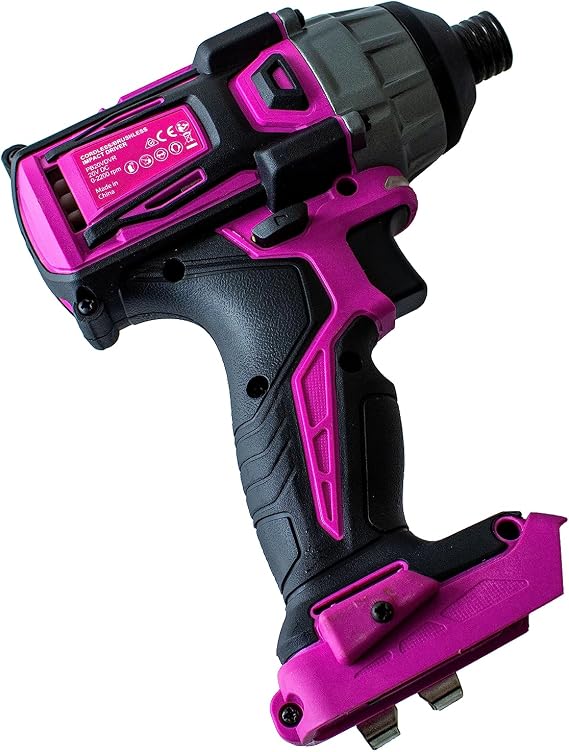The Original Pink Box 20V Brushless Cordless 1/4-Inch Hex Impact Driver, 4.0Ah Lithium-Ion Battery & Charger Included