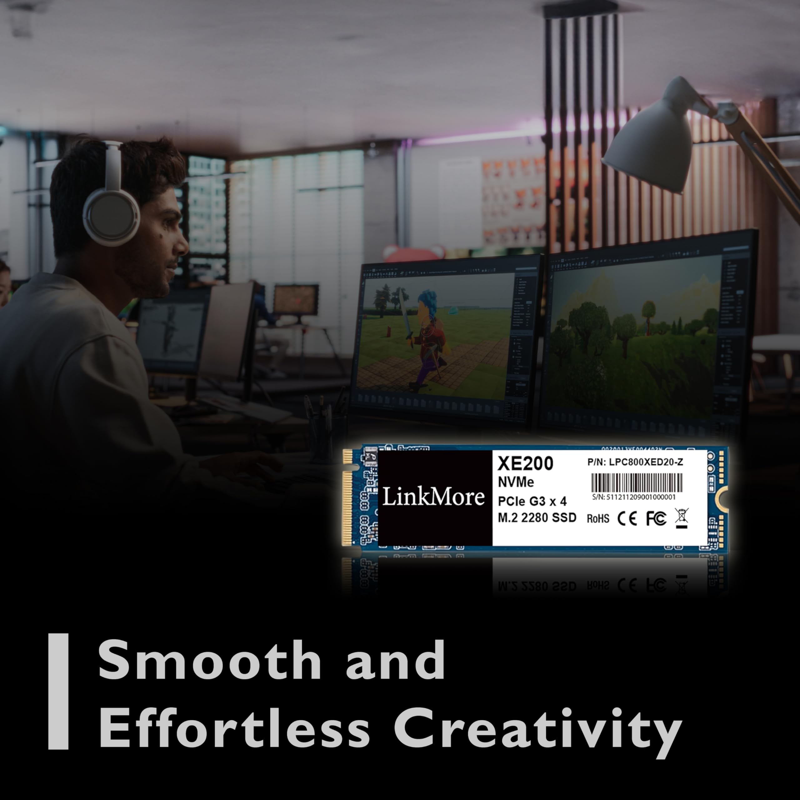 Amazon.com: LinkMore XE200 1TB PCIe Gen3 NVMe M.2 2280 Internal
