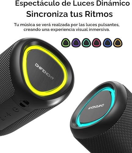 Miniatura 3 de Altavoz Bluetooth portátil Esenciales para vacaciones en la playa: potente sonido cristalino/luz dinámica/IPX5 impermeable/reproducción durante todo