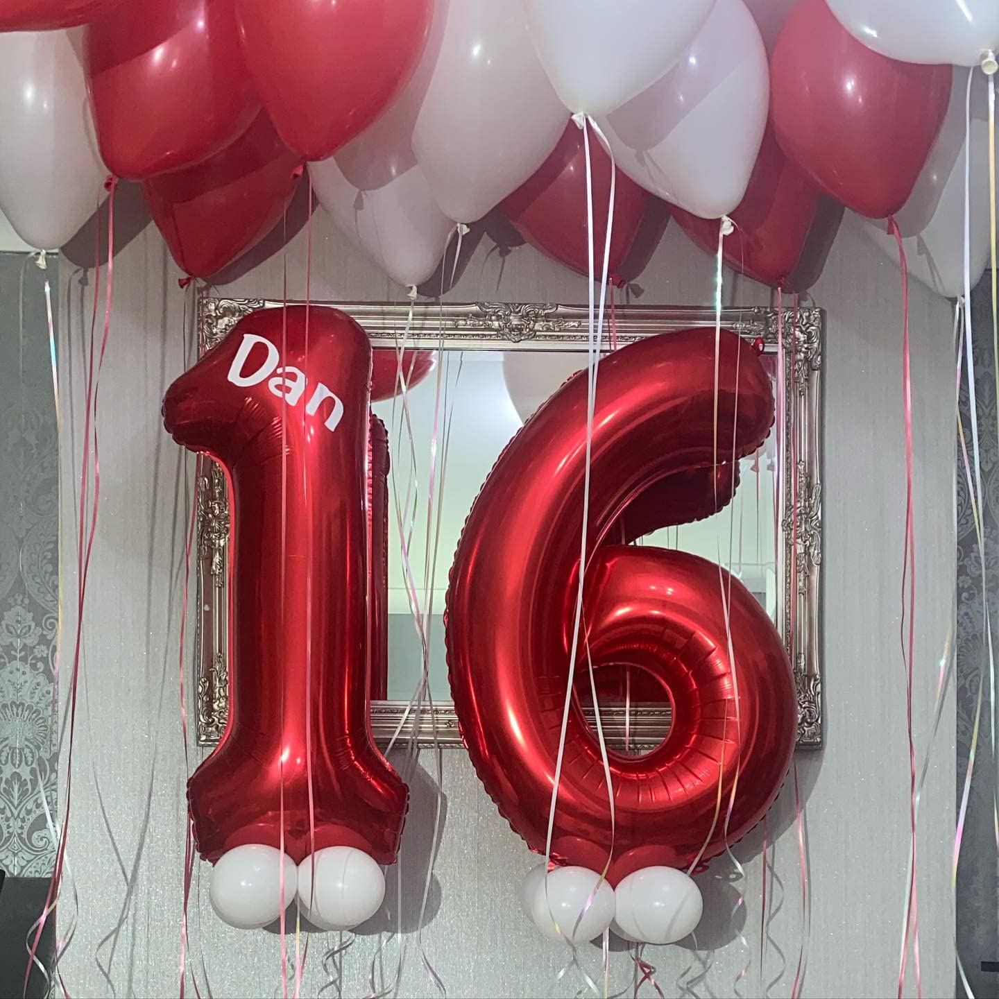 Amazon | 40インチ 赤 60 数字 風船 巨大 60 フォイル マイラー