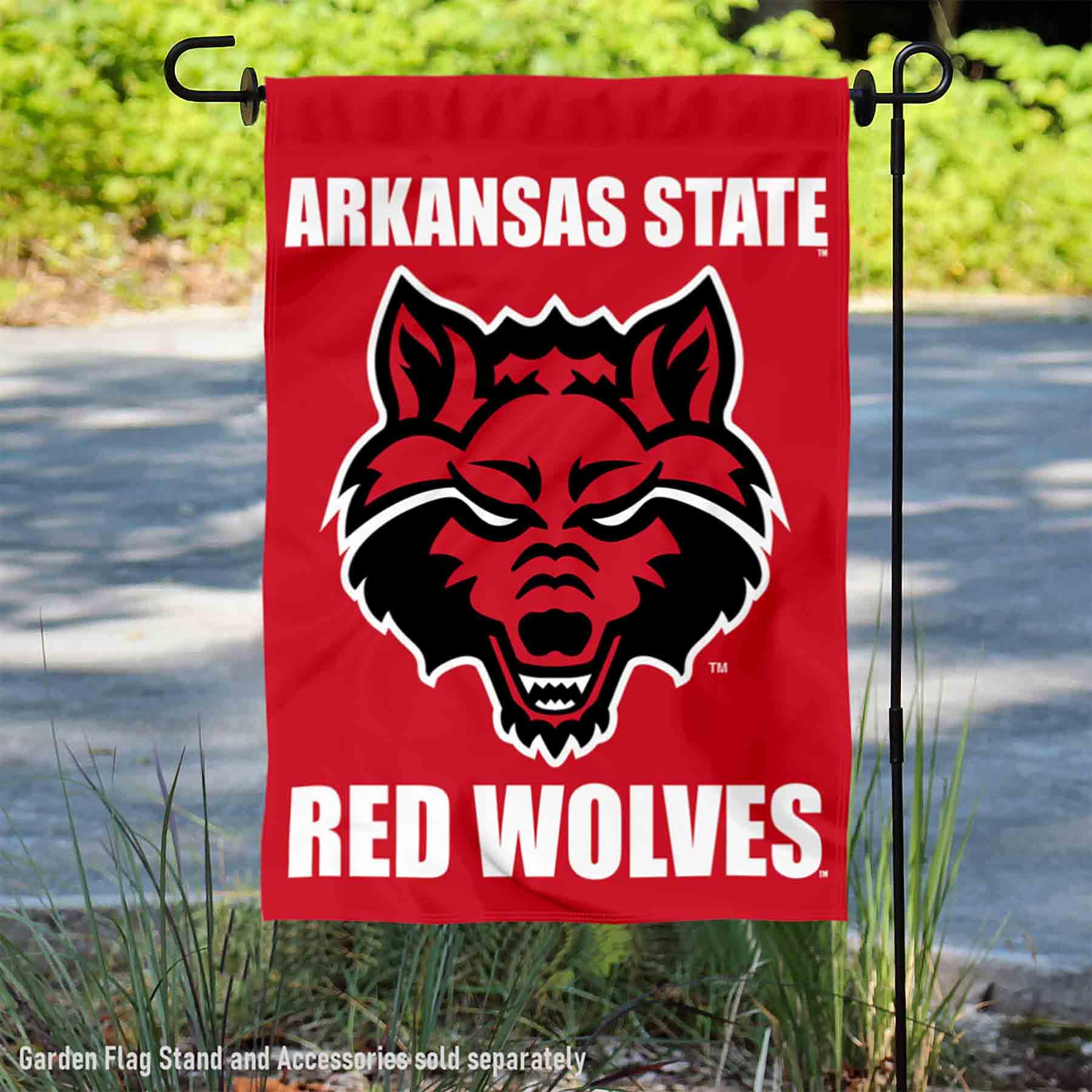 Arkansas State Red Wolves Garden Flag and Yard Banner