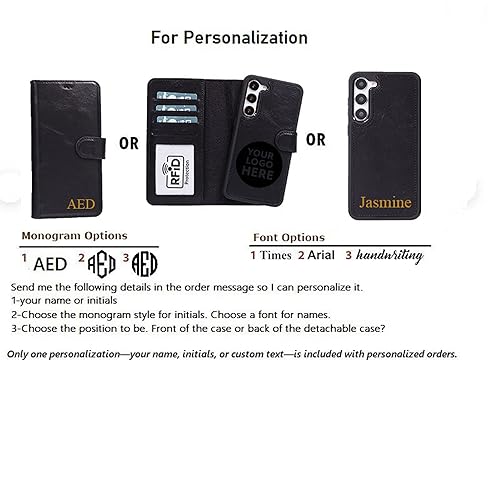 Miniatura 9 de Samsung Galaxy 23 Ultra Wallet Case, New 2023 Detachable Magnetic Case, RFID Blocker, 4 Card Holder Compatible with Wireless Charge and Car Mount