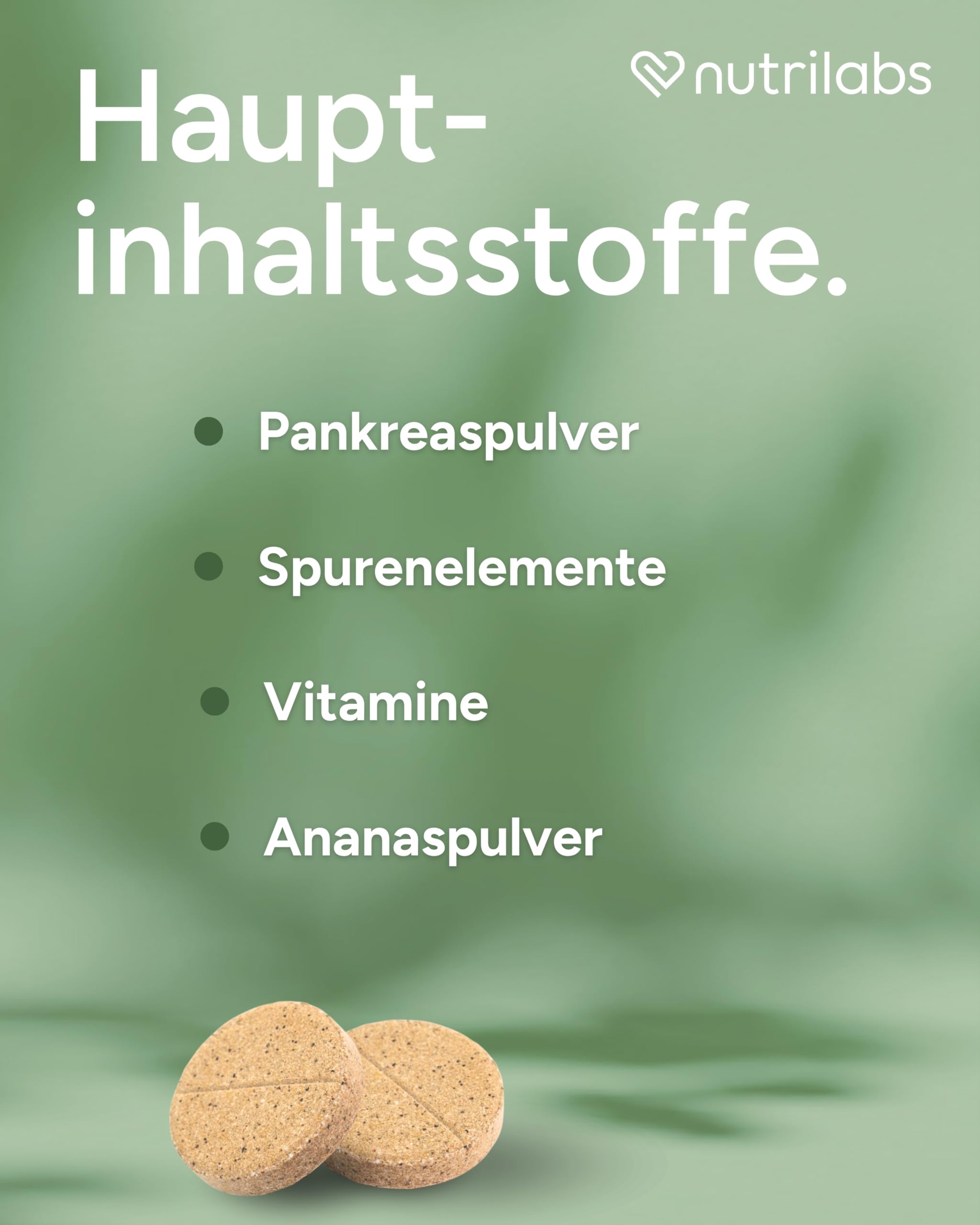 NutriLabs Placamax® Tabletten für Hunde 100 Stk. - Tabletten für Verdauung mit Ananaspulver, Vitamine, Pankreaspulver etc. - Gesundheitsprodukte für Hunde - Nahrungsergänzungsmittel Hund