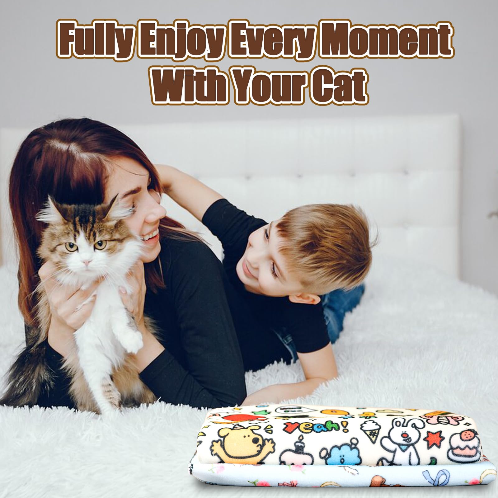 27.6" Cat Grooming Wrap Cat Wrap for Cutting Nails Cat Restraint for Nail Clipping Cat Swaddle Wrap Cat Burrito Wrap L(Within 15lbs) Anti-Scratch Anti-Escape Multifunctional Pet Tool - image 7