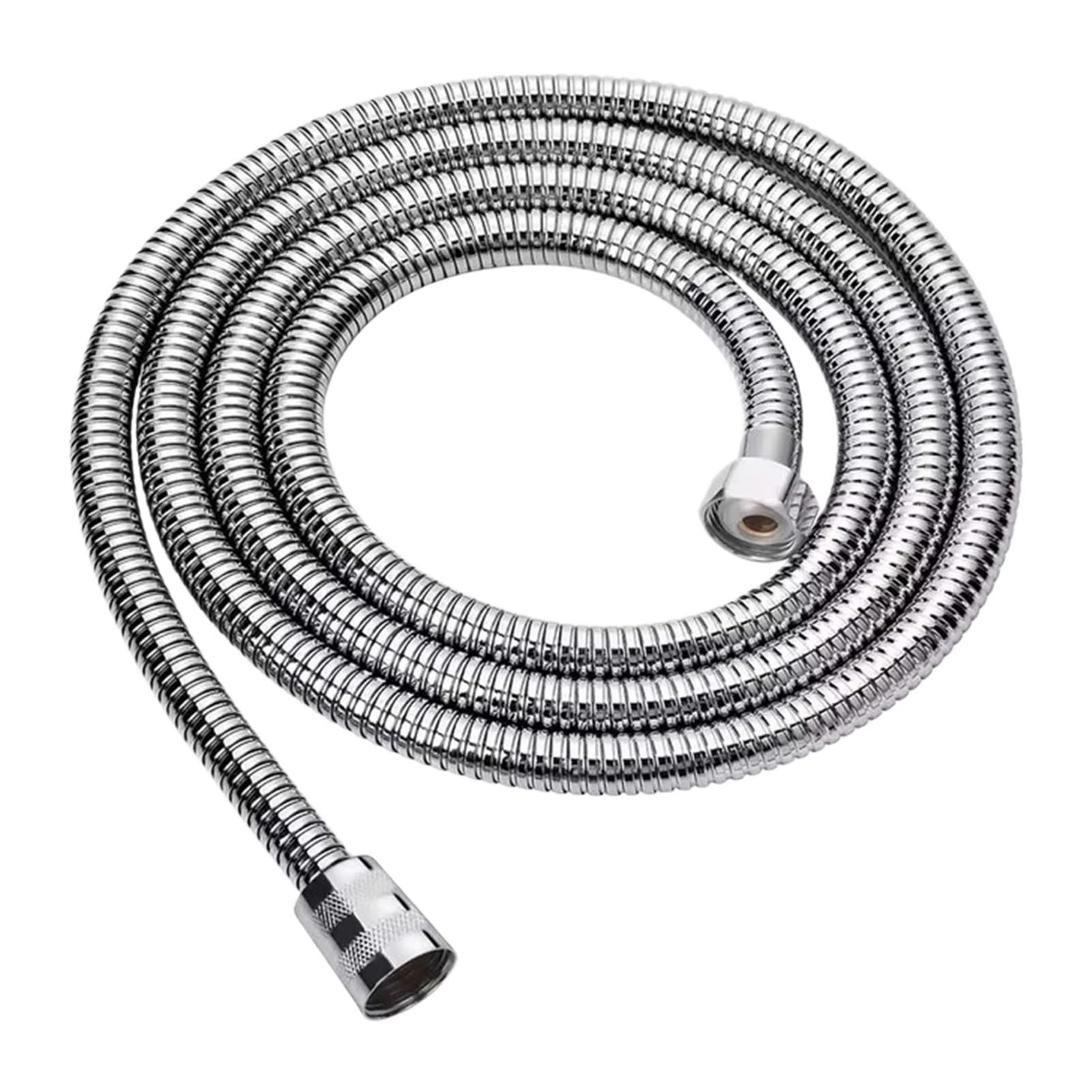 Vlqxkdpoi Silver Shower Hose,Black 1.5M/ 2M /3M G1/2 Inch Flexible Hose Stainless Steel Chrome Bathroom Water Head Extension Pipe(Grey,150Cm)(,200Cm)