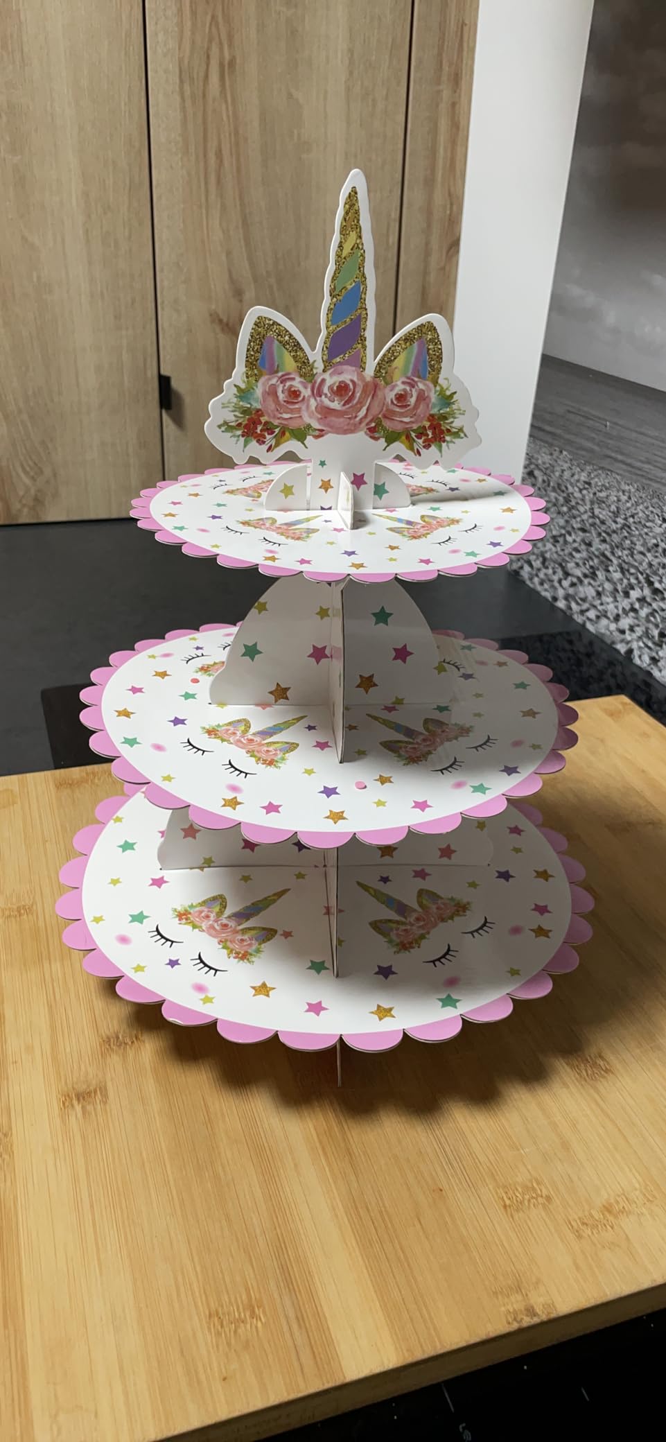 3-stöckiger Cupcake-Ständer Aus Karton – Zusammenklappbar, Für Bis Zu 24 Mini-Cupcakes – Ideal Für Partys & Feiern