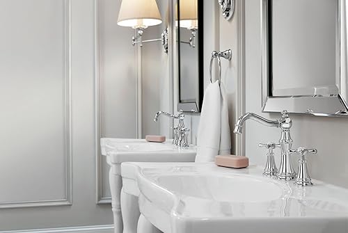 Miniatura 10 de Moen TS42114BL Weymouth - Kit de grifería de baño con mango cruzado de dos manijas, requiere válvula, negro mate