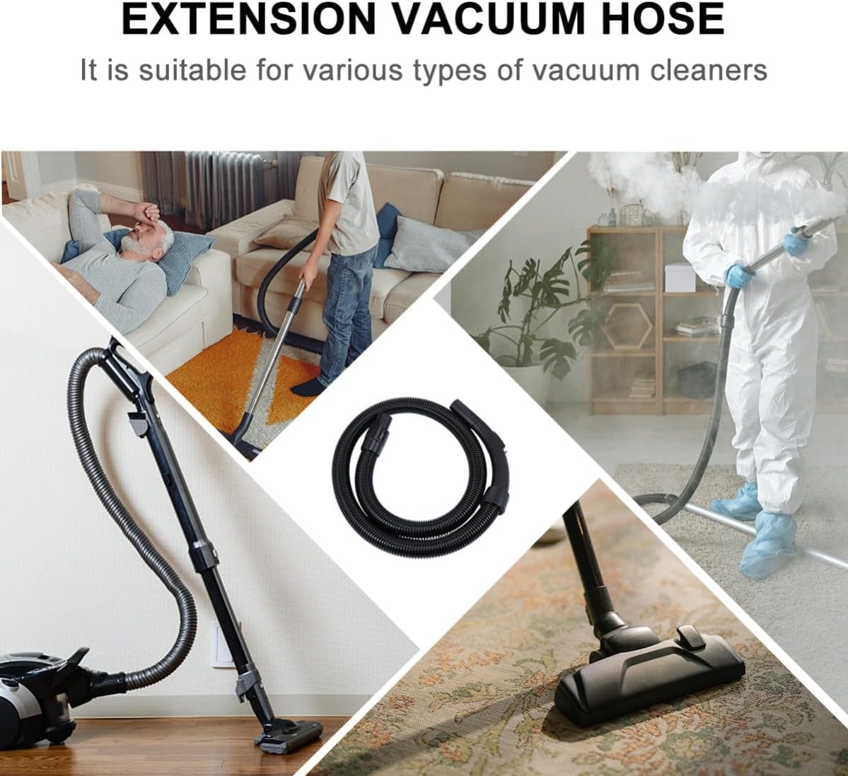 Extension Vacuum Hose for Power Tool Adapter, Sturdy Eva Material Flexible Vacuum Cleaner Accessory, Compatible with Biscuit Joiners for Efficient Dust Collection and Shop Cleaning