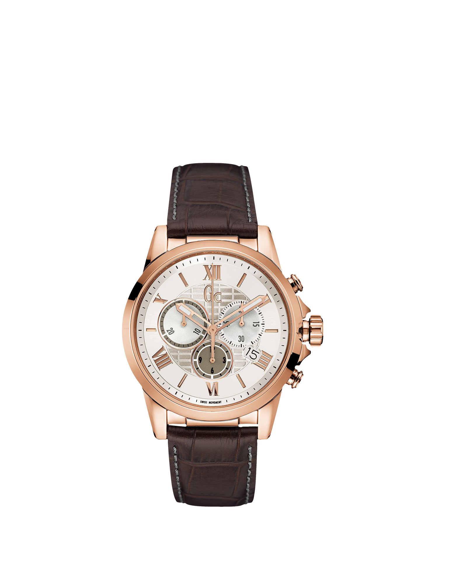 GC - Guess Collection Esquire Men's Quartz Leather Strap Watch y08006g1